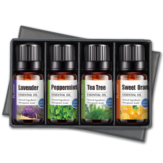 🌿 Essential Oil Set – 4 Premium Scents for Wealth, Energy & Relaxation